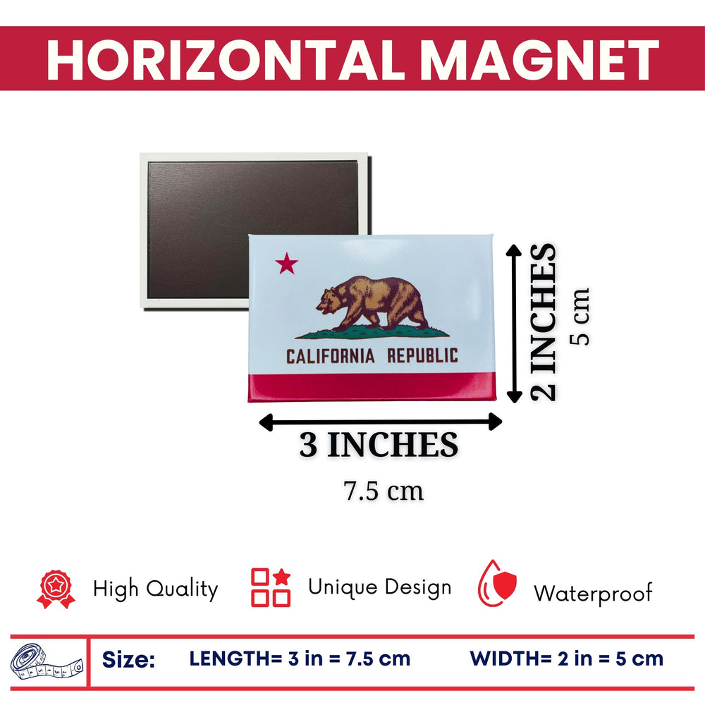 Horizontal Magnet - State Flag California - USA
