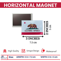 Horizontal Magnet - State Flag California - USA