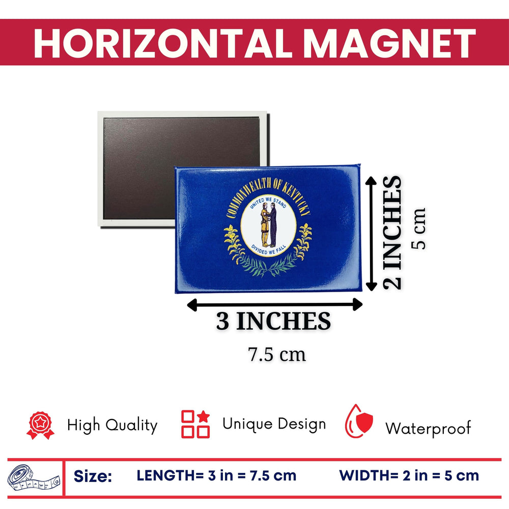 Horizontal Magnet - State Flag Kentucky - USA