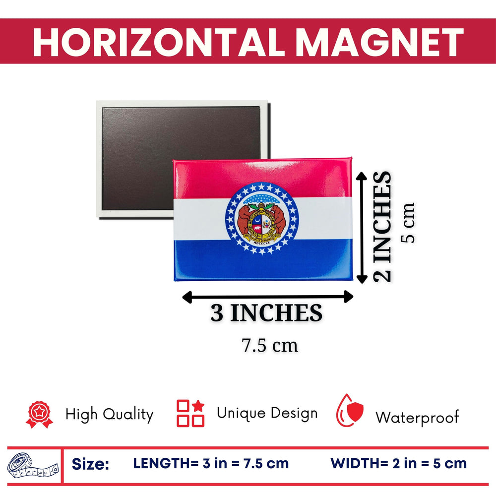 Horizontal Magnet - State Flag Missouri - USA