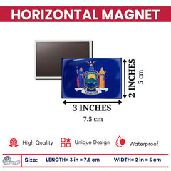 Horizontal Magnet - State Flag New York - USA