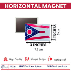 Horizontal Magnet - State Flag Ohio - USA