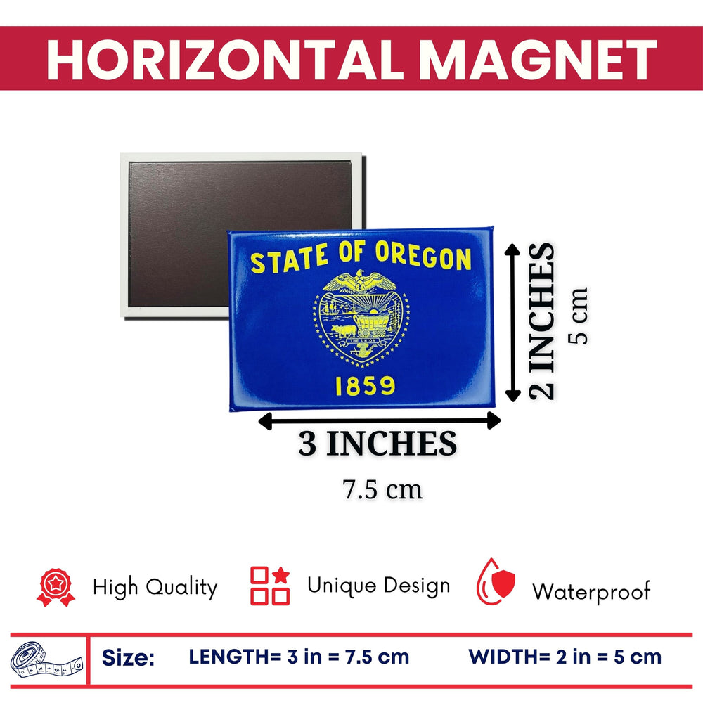 Horizontal Magnet - State Flag Oregon - USA