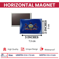 Horizontal Magnet - State Flag Pennsylvania - USA
