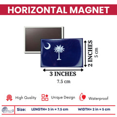 Horizontal Magnet - State Flag South Carolina - USA