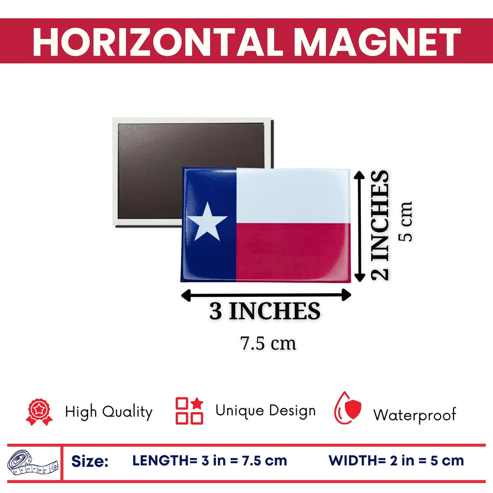 Horizontal Magnet - State Flag Texas - USA