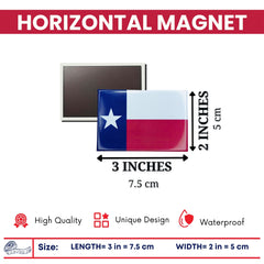 Horizontal Magnet - State Flag Texas - USA