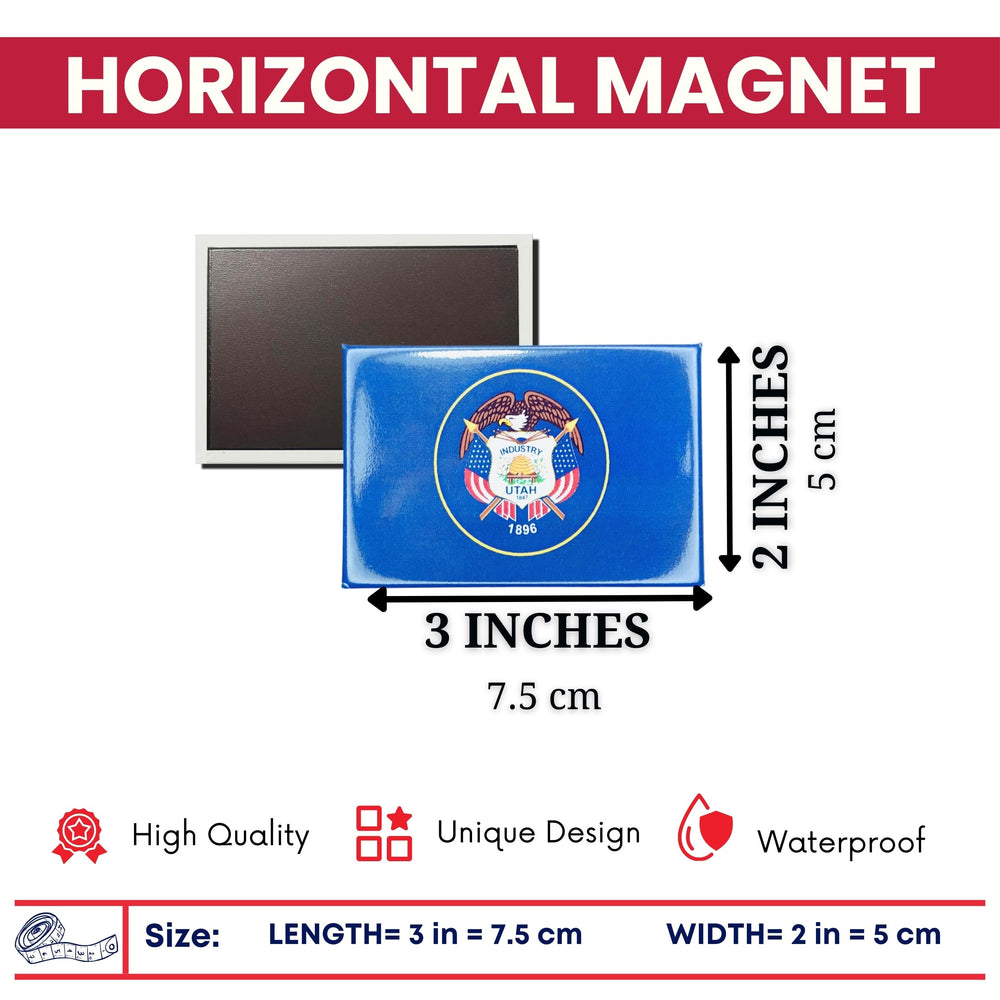 Horizontal Magnet - State Flag Utah - USA