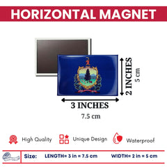 Horizontal Magnet - State Flag Vermont - USA