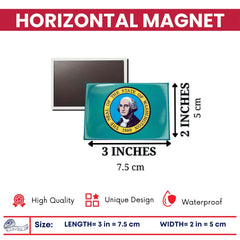 Horizontal Magnet - State Flag Washington - USA