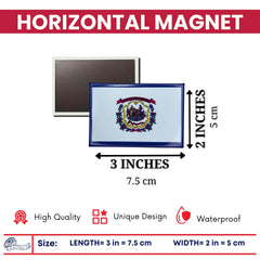 Horizontal Magnet - State Flag West Virginia - USA