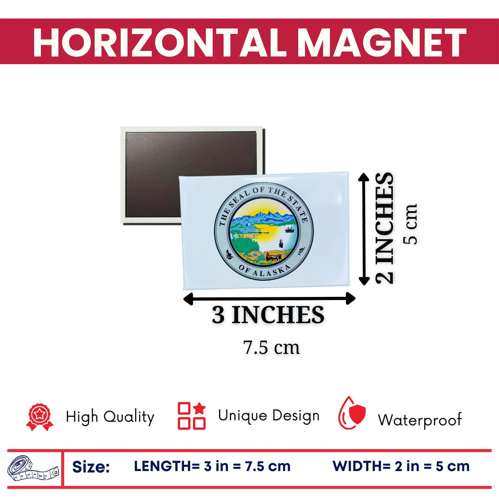 Horizontal Magnet - State Seal Alaska - USA