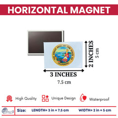 Horizontal Magnet - State Seal California - USA