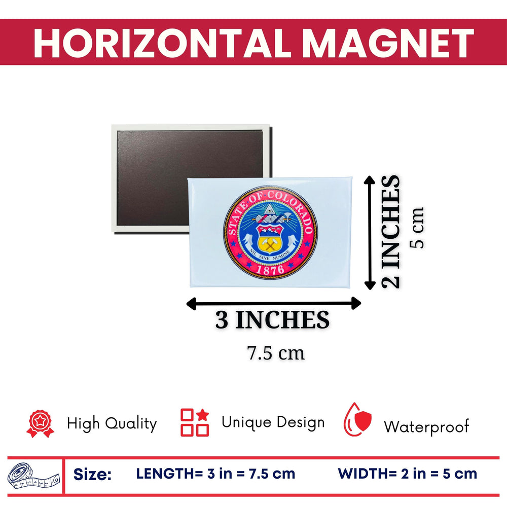 Horizontal Magnet - State Seal Colorado - USA