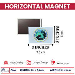 Horizontal Magnet - State Seal Indiana - USA
