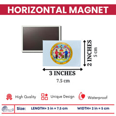 Horizontal Magnet - State Seal Maryland - USA