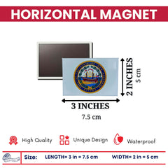 Horizontal Magnet - State Seal New Hampshire - USA