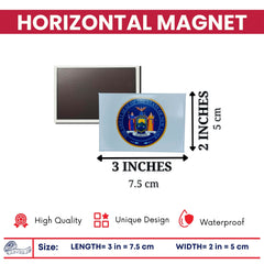 Horizontal Magnet - State Seal New York - USA