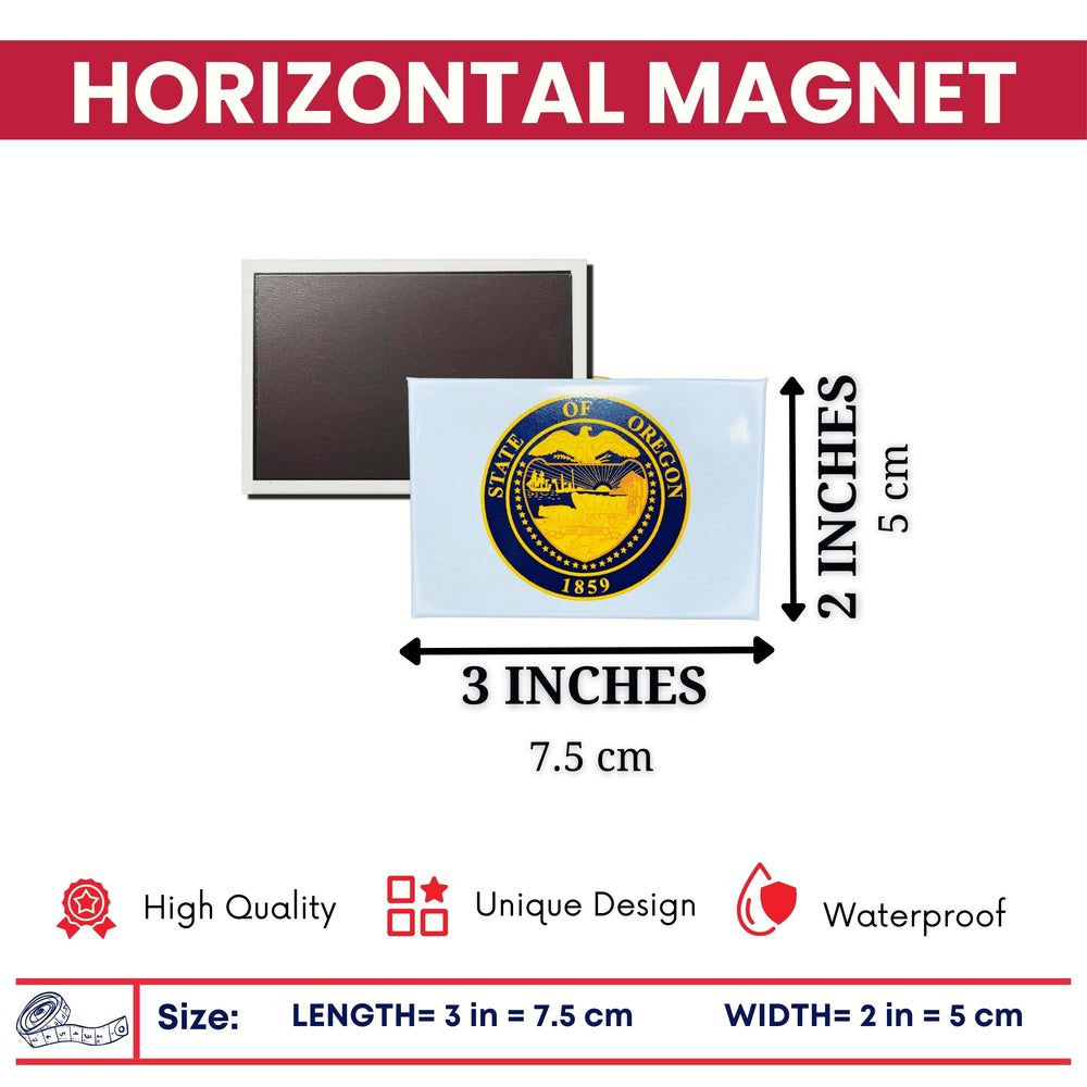 Horizontal Magnet - State Seal Oregon - USA