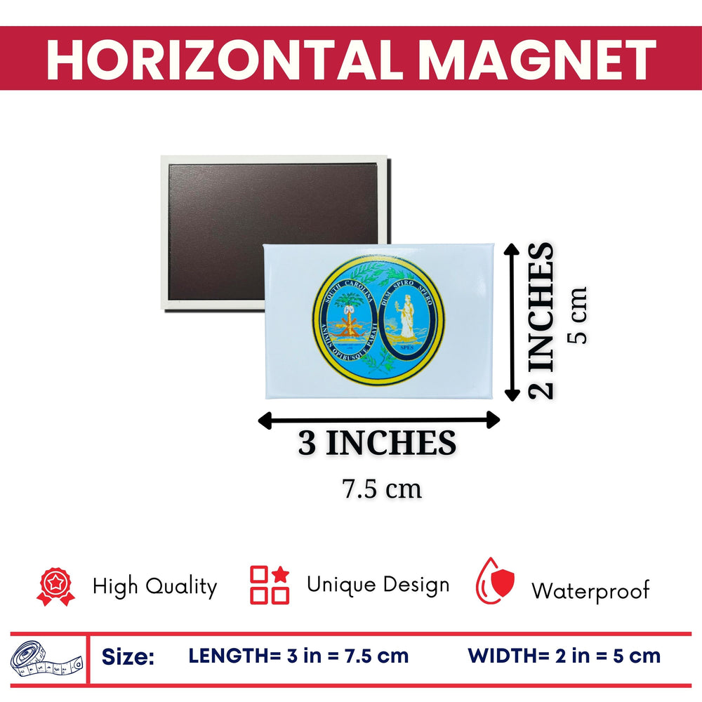 Horizontal Magnet - State Seal South Carolina - USA