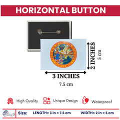 Horizontal Button - State Seal Florida - USA