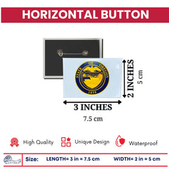 Horizontal Button - State Seal Oregon - USA