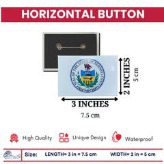 Horizontal Button - State Seal Pennsylvania - USA