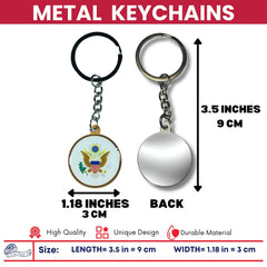 Metal Keychain - Seal United States - USA