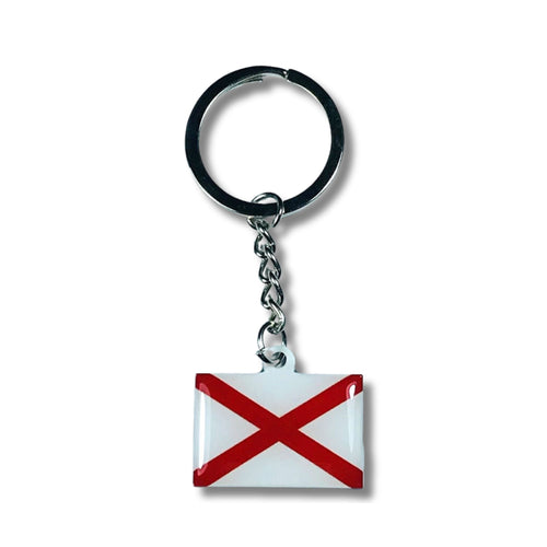 Metal Keychain - State Flag Alabama - USA