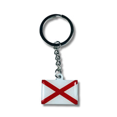 Metal Keychain - State Flag Alabama - USA
