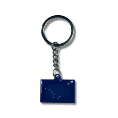 Metal Keychain - State Flag Alaska - USA