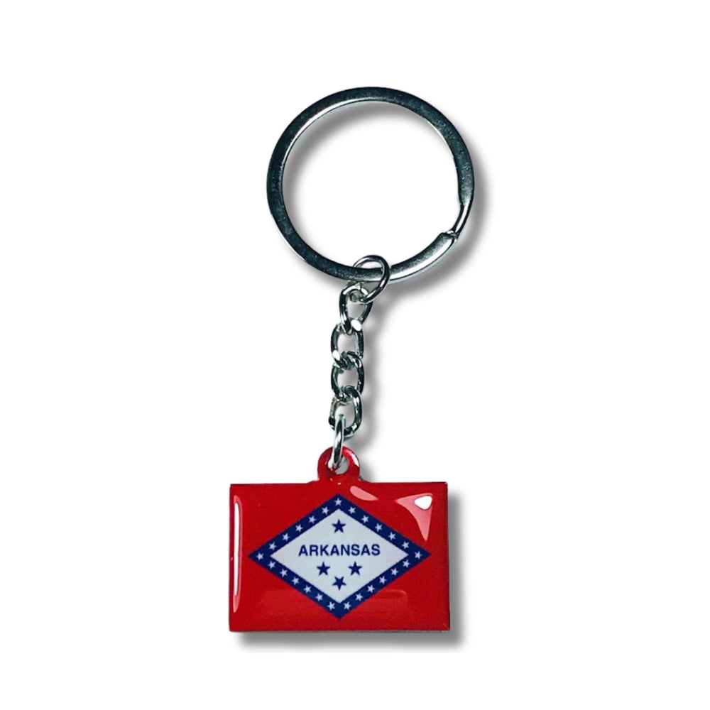Metal Keychain - State Flag Arkansas - USA