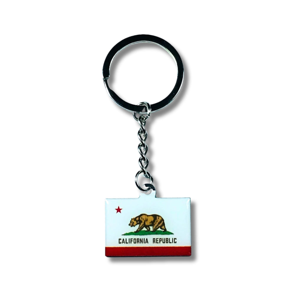 Metal Keychain - State Flag California - USA