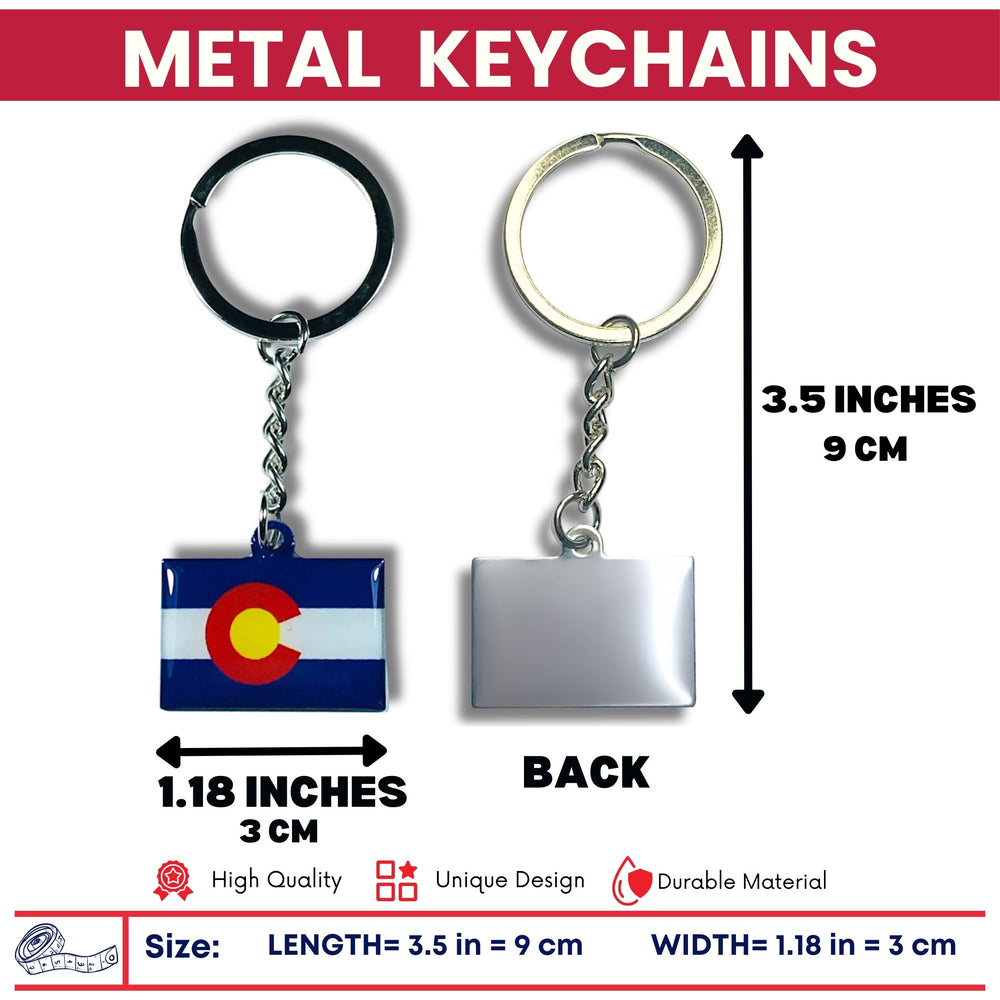 Metal Keychain - State Flag Colorado - USA