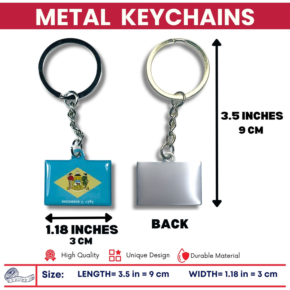 Metal Keychain - State Flag Delaware - USA