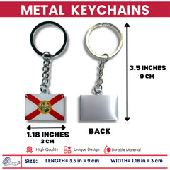 Metal Keychain - State Flag Florida - USA
