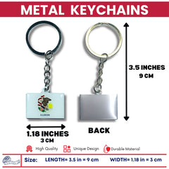 Metal Keychain - State Flag Illinois - USA