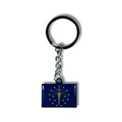 Metal Keychain - State Flag Indiana - USA