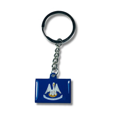 Metal Keychain - State Flag Louisiana - USA