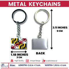 Metal Keychain - State Flag Maryland - USA