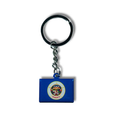 Metal Keychain - State Flag Minnesota - USA