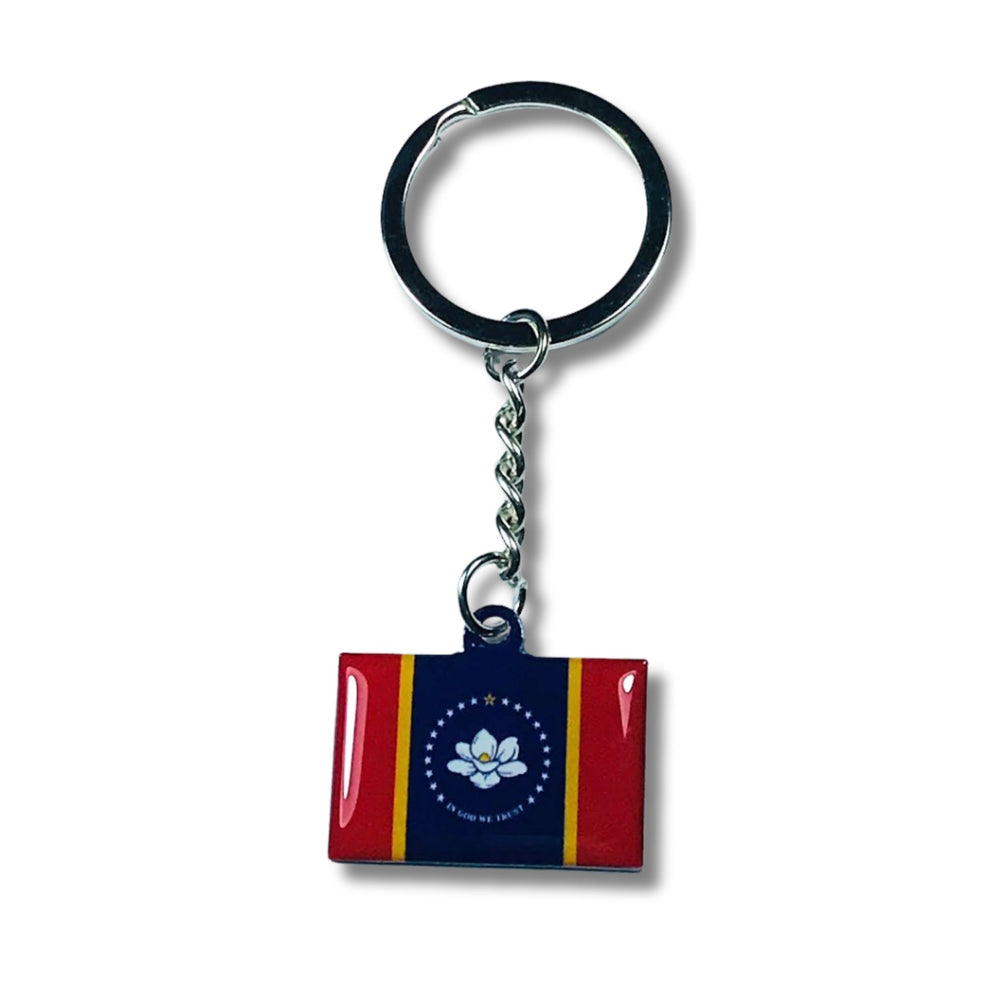 Metal Keychain - State Flag Mississippi - USA