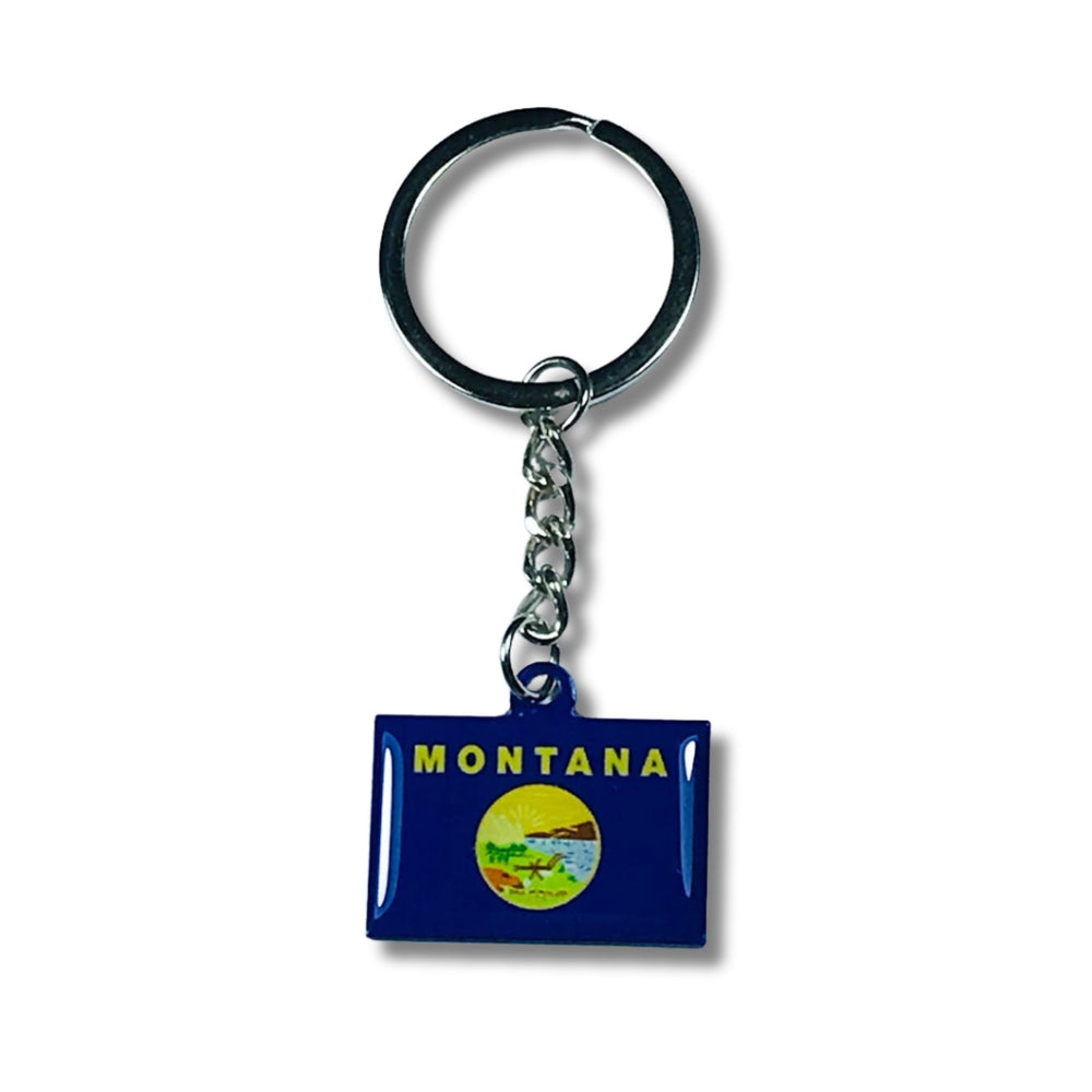 Metal Keychain - State Flag Montana - USA