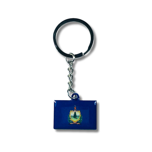 Metal Keychain - State Flag Vermont - USA