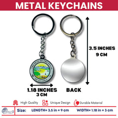 Metal Keychain - State Seal Alaska - USA
