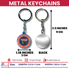 Metal Keychain - State Seal Arizona - USA