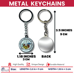 Metal Keychain - State Seal Arkansas - USA