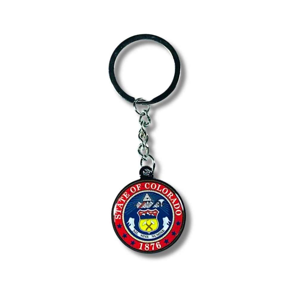 Metal Keychain - State Seal Colorado - USA