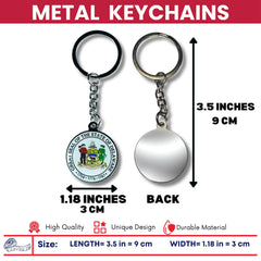 Metal Keychain - State Seal Delaware - USA