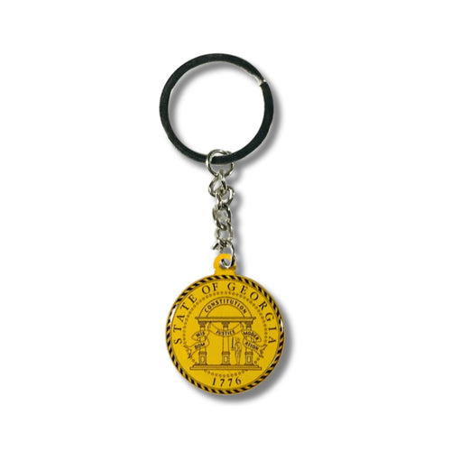 Metal Keychain - State Seal Georgia - USA